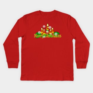 FESTIVE Christmas Lights Kids Long Sleeve T-Shirt